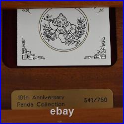 1991 China 10th Anniversary Panda Collection 4 Piece Coin & Medal Set BU+