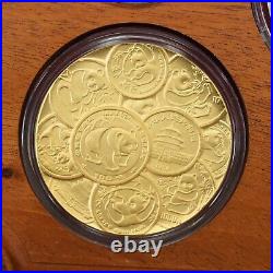 1991 China 10th Anniversary Panda Collection 4 Piece Coin & Medal Set BU+