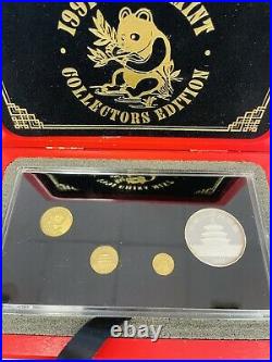 1991 China Panda Rare Gold Coin Set Limited Edition 124/500