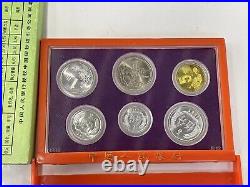 1992 China 6PCS set Coin-1Yuan/5Jiao/1Jiao/5Fen/2Fen/1Fen