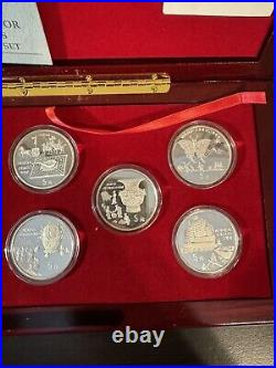 1992 China Coins of Invention and Discovery, BU 5 silver coins, set #428-5000