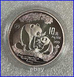 1993 CHINA silver panda coin SET SET MINTAGE LIMIT 20,000 2 TROY OZ SILVER