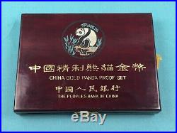 1993 Chinese Gold Proof Panda 5 Coin Set Complete & Original Mint Sealed RARE