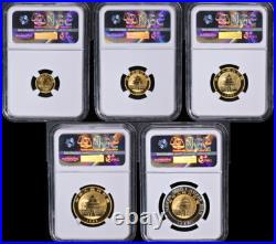 1993-P China Gold & Bi-Metallic Panda 5 Coin Proof Set NGC PF69 (68) Ultra Cameo 1993-P China Gold & Bi-Metallic Panda 5 Coin Proof Set NGC PF69 (68) Ultra Cameo