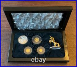 1994 0.4oz. 999 Gold & 1 oz SILVER China 4 Coin Unicorn Proof Set (withBox & COA) 1994 0.4oz. 999 Gold & 1 oz SILVER China 4 Coin Unicorn Proof Set (withBox & COA)