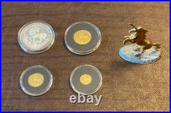 1994 0.4oz. 999 Gold & 1 oz SILVER China 4 Coin Unicorn Proof Set (withBox & COA) 1994 0.4oz. 999 Gold & 1 oz SILVER China 4 Coin Unicorn Proof Set (withBox & COA)