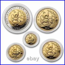 1994 China 5-Coin Gold Panda Proof Set (with COA)