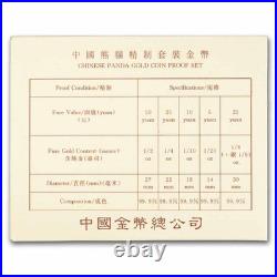 1994 China 5-Coin Gold Panda Proof Set (with COA)