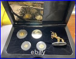 1994 Original Gold & Silver Gem Proof Unicorn 4-Coin Set