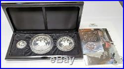 1994 The China Unicorn Collection Silver Proof 3 Coin Set 100 50 10 Yuan JD976