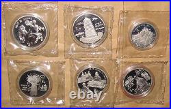 1995 CHINA(PRC) $5 Chinese Culture #1 5+1 Proof silver coins set with COA