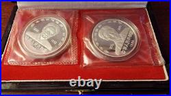 1995 China Silver Coins Set, Centenary Birth Of Xu Beihong. Mintage Of 8000