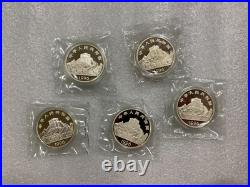1996 China Coins of Invention & Discovery 5 Sealed Silver Coin Set with Music Box