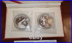 1996 China Silver Coins Set, 40th Anniversary Of China Aerospace Industry