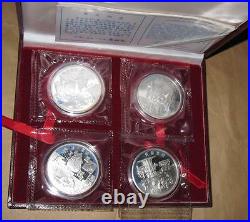1997 CHINA the culture of Yellow River#2 4pcs $10 Proof silver coins set