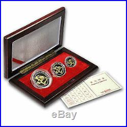 1997 China 3-Coin Bi-Metallic Panda Proof Set (withBox & COA) SKU#60661
