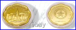 1997 Hong Kong Handover Commemorative 24K Gold Plated 3-Coin Set withBox