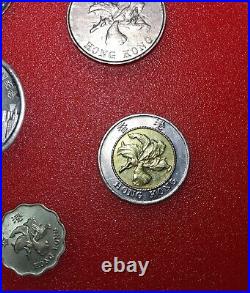 1997 Hong Kong's Return to China Commemorative Coins Set W / Lot 8 Coins