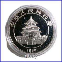 1998 10Y & 5Y China Panda, 1 oz & 1/2 oz Colorized Silver Proof Coin Set withCOA's