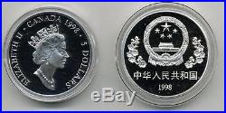 1998 Canada & China Proof 2 Coin Set 60th Anniversary Dr. Bethune