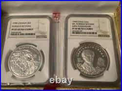 1998 China Canada Norman Bethune Silver Coins Set With NGC PF 69