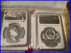 1998 China Canada Norman Bethune Silver Coins Set With NGC PF 69