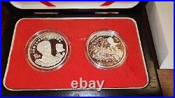 1998 China Silver Coins Set 60th Anniversary Dr. Norman Bethune Arrival In China