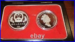 1998 China Silver Coins Set 60th Anniversary Dr. Norman Bethune Arrival In China