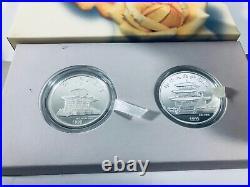1999 China 10 YUAN KUNMING Horticultural Expo Colorized Silver Coin Set In Box