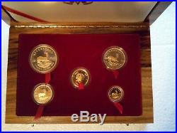1999 Krugerrand Gold Proof Century Edition 5 Coin Set Edition Limit 500 Sets