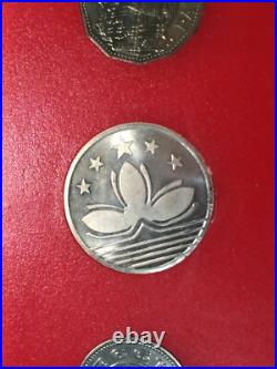 1999 Macau's Return to China Commemorative Coins Set W / Lot 6 Coins