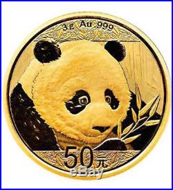 2 Goldmünzen China Panda 2018 Set 1 g und 3 g (Feingold 4 g)