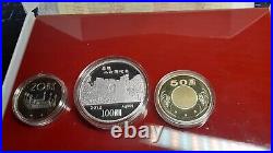 2 Souveniers from Taiwan 2012 Dragon Zodiac 3 Coin Set Silver, Cu. +hogram drag