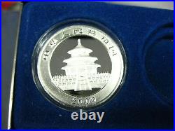 2 x 10 Yuan 2000 Silver Coin gold plated only 500 Sets are made by Franklin Mint
