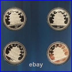 2000 China Peking Opera Commemorate 10 Yuan 1 oz Silver 4 coin set Beijing COA