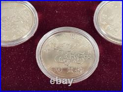 2000 Taiwan Millennium Y2K DRAGON Silver Coins Set