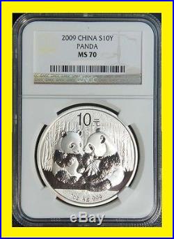2001-2017 China 10y 17 Oz Silver Panda 17 Coins Perfect Complete Set Ngc Ms 70
