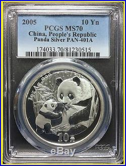2001-2019 China 10y 19 Oz 999 Silver Panda 19 Coins Complete Set All Pcgs Ms 70