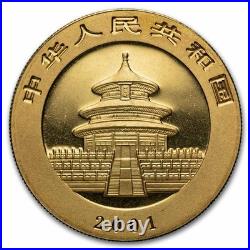 2001 China 5-Coin Gold Panda Set BU (In Capsules)