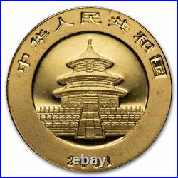 2001 China 5-Coin Gold Panda Set BU (In Capsules)