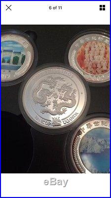2002 36pc uganda new era of china proof 999 1oz silver coin set coa box