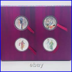 2002 China The Art Of Peking Opera Silver Proof Coloured 4 X 10 Yuan Coin Set