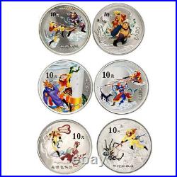 2003 2004 2005 China 10YUAN Coin Jourey to the West Silver Coin Full Set 6PCS