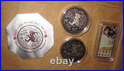 2004 Singapore Yr. MONKEY Proof silver Coins set with COA & BOX