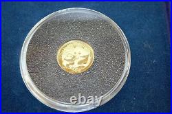 2005 1oz Silver and 1/10 oz Gold Panda Coin Set