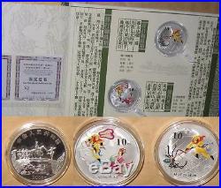 2005 CHINA (PRC)Pilgrimage to the West #3 $10 proof color silver coins set