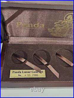 2005 China 4-Coin Gold/Silver Panda Lunar Prestige Proof Set Display Only