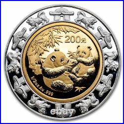 2006 China 4-Coin Gold/Silver Panda Lunar Dog Proof Set