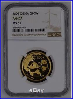 2006 China Gold Panda 5 Coin Set Ngc Ms69 #3986
