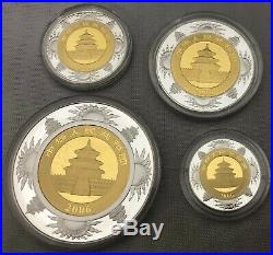 2006 China Lunar Year of the Dog Gold Panda 4-Coin Set Original Box and Cert